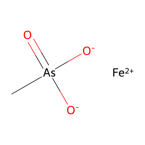 Arsonic acid, methyl-, iron(2+) salt (3:2) structure