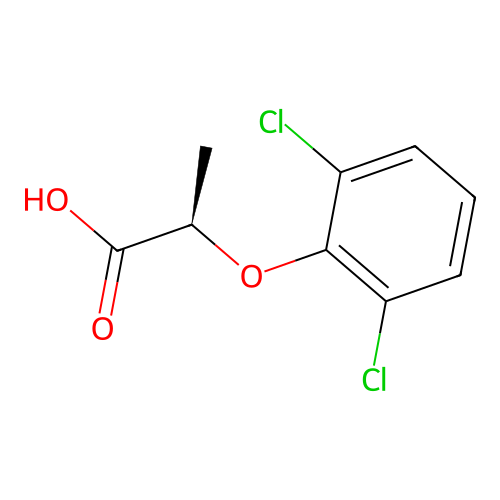 (2R)-2-(2,6-dichlorophenoxy)propanoic acid structure