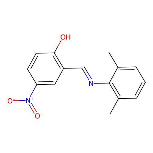 2-{[(2,6-Dimethylphenyl)imino]methyl}-4-nitrophenol structure