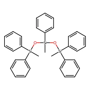 Trimethyl pentaphenyl trisiloxane structure