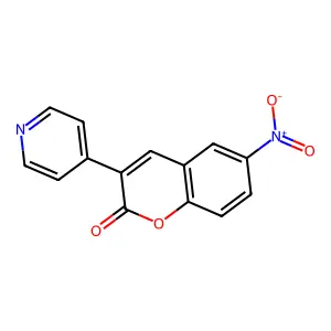 Coumarin, 6-nitro-3-(4-pyridyl)- structure