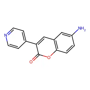 Coumarin, 6-amino-3-(4-pyridyl)- structure