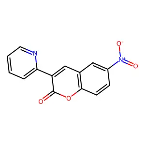 Coumarin, 6-nitro-3-(2-pyridyl)- structure