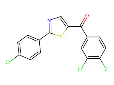[2-(4-Chlorophenyl)-1,3-thiazol-5-yl](3,4-dichlorophenyl)methanone structure