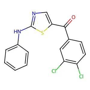(2-Anilino-1,3-thiazol-5-yl)(3,4-dichlorophenyl)methanone structure