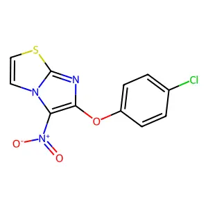 6-(4-Chlorophenoxy)-5-nitroimidazo[2,1-b][1,3]thiazole structure