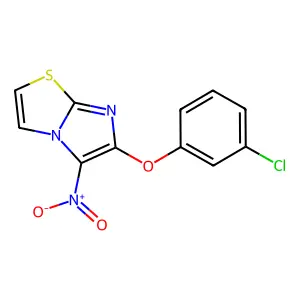 6-(3-Chlorophenoxy)-5-nitroimidazo[2,1-b][1,3]thiazole structure