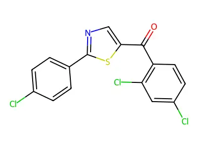 (2-(4-Chlorophenyl)-1,3-thiazol-5-yl)(2,4-dichlorophenyl)methanone structure