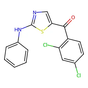 (2-Anilino-1,3-thiazol-5-yl)(2,4-dichlorophenyl)methanone structure