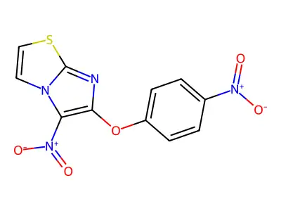 5-Nitro-6-(4-nitrophenoxy)imidazo[2,1-b][1,3]thiazole structure