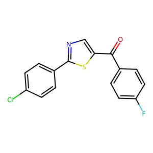 [2-(4-Chlorophenyl)-1,3-thiazol-5-yl](4-fluorophenyl)methanone structure