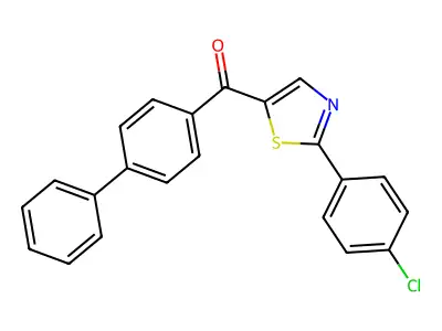 [1,1'-Biphenyl]-4-yl[2-(4-chlorophenyl)-1,3-thiazol-5-yl]methanone structure