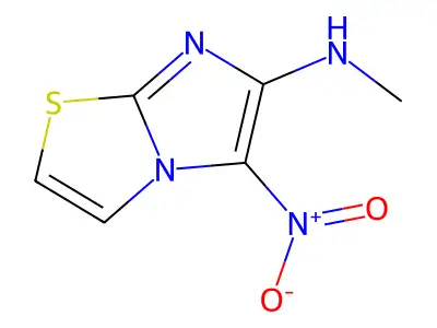 N-methyl-5-nitroimidazo[2,1-b][1,3]thiazol-6-amine structure