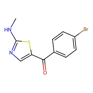 (4-Bromophenyl)(2-(methylamino)-5-thiazolyl)methanone structure