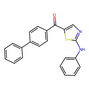 (2-Anilino-1,3-thiazol-5-yl)([1,1'-biphenyl]-4-yl)methanone structure