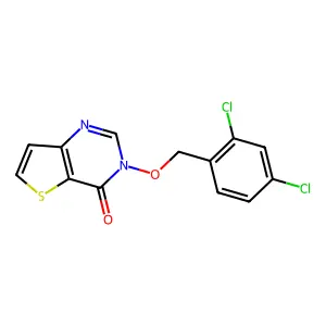 3-[(2,4-dichlorobenzyl)oxy]thieno[3,2-d]pyrimidin-4(3H)-one structure