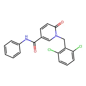 1-(2,6-dichlorobenzyl)-6-oxo-N-phenyl-1,6-dihydro-3-pyridinecarboxamide structure