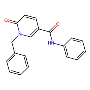 1-benzyl-6-oxo-N-phenyl-1,6-dihydro-3-pyridinecarboxamide structure