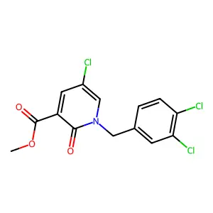 Methyl 5-chloro-1-[(3,4-dichlorophenyl)methyl]-2-oxopyridine-3-carboxylate structure