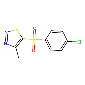 4-Chlorophenyl 4-methyl-1,2,3-thiadiazol-5-yl sulfone structure