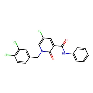 5-chloro-1-(3,4-dichlorobenzyl)-2-oxo-N-phenyl-1,2-dihydro-3-pyridinecarboxamide structure