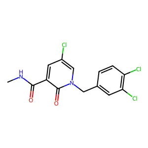 5-chloro-1-(3,4-dichlorobenzyl)-N-methyl-2-oxo-1,2-dihydro-3-pyridinecarboxamide structure