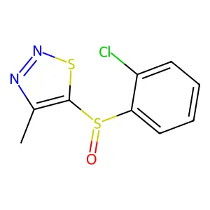 2-Chlorophenyl 4-methyl-1,2,3-thiadiazol-5-yl sulfoxide structure