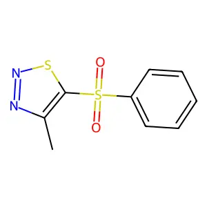 4-Methyl-1,2,3-thiadiazol-5-yl phenyl sulfone structure