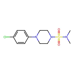 4-(4-chlorophenyl)-N,N-dimethylpiperazine-1-sulfonamide structure