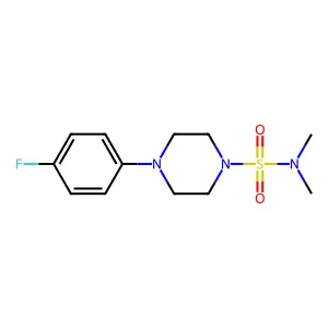 4-(4-fluorophenyl)-N,N-dimethylpiperazine-1-sulfonamide structure