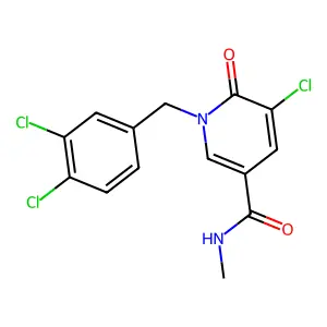 5-chloro-1-(3,4-dichlorobenzyl)-N-methyl-6-oxo-1,6-dihydro-3-pyridinecarboxamide structure