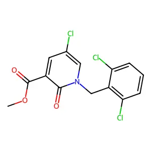 Methyl 5-chloro-1-(2,6-dichlorobenzyl)-2-oxo-1,2-dihydro-3-pyridinecarboxylate structure