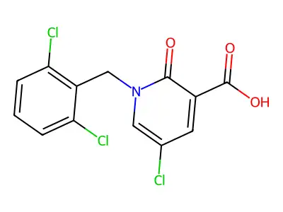 5-Chloro-1-(2,6-dichlorobenzyl)-2-oxo-1,2-dihydro-3-pyridinecarboxylic acid structure