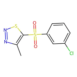 3-Chlorophenyl 4-methyl-1,2,3-thiadiazol-5-yl sulfone structure