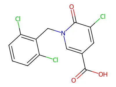 5-Chloro-1-(2,6-Dichlorobenzyl)-6-Oxo-1,6-Dihydro-3-Pyridinecarboxylic Acid structure
