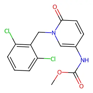 methyl N-[1-(2,6-dichlorobenzyl)-6-oxo-1,6-dihydro-3-pyridinyl]carbamate structure