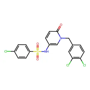 4-chloro-N-[1-(3,4-dichlorobenzyl)-6-oxo-1,6-dihydro-3-pyridinyl]benzenesulfonamide structure