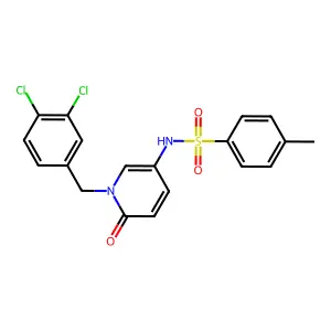 N-[1-(3,4-dichlorobenzyl)-6-oxo-1,6-dihydro-3-pyridinyl]-4-methylbenzenesulfonamide structure