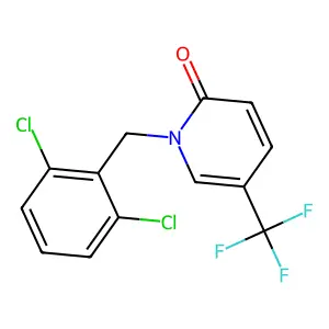 1-(2,6-dichlorobenzyl)-5-(trifluoromethyl)-2(1H)-pyridinone structure