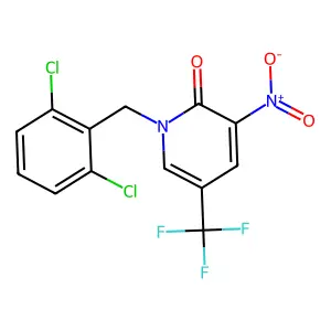 1-(2,6-dichlorobenzyl)-3-nitro-5-(trifluoromethyl)-2(1H)-pyridinone structure