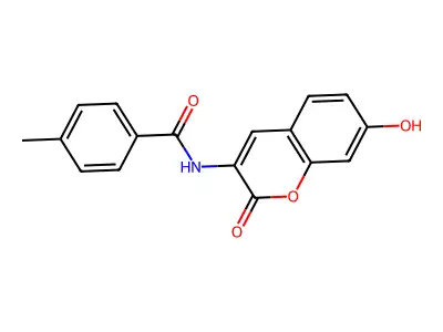 N-(7-hydroxy-2-oxo-2H-chromen-3-yl)-4-methylbenzamide structure