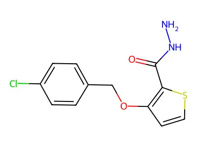 3-[(4-Chlorobenzyl)oxy]-2-thiophenecarbohydrazide structure