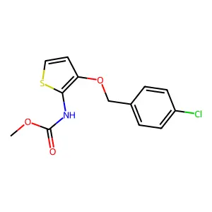 methyl N-{3-[(4-chlorobenzyl)oxy]-2-thienyl}carbamate structure