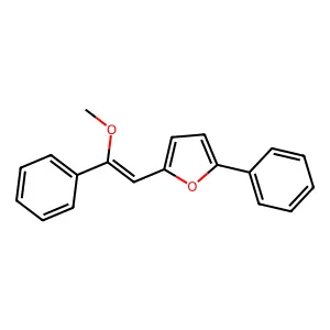 2-(2-Methoxy-2-phenylethenyl)-5-phenylfuran structure
