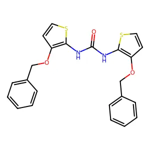 N,N'-bis[3-(benzyloxy)-2-thienyl]urea structure