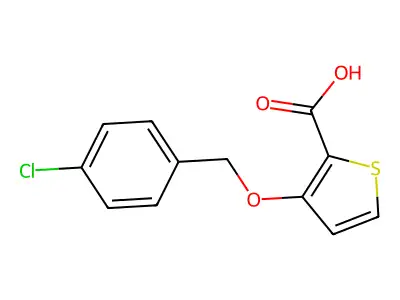 3-[(4-Chlorobenzyl)oxy]-2-thiophenecarboxylic acid structure