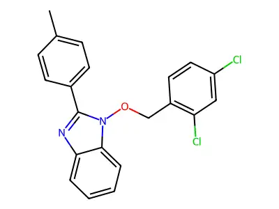 1-[(2,4-dichlorobenzyl)oxy]-2-(4-methylphenyl)-1H-1,3-benzimidazole structure
