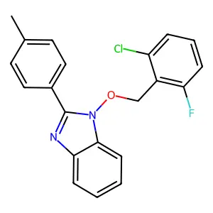 1-[(2-chloro-6-fluorobenzyl)oxy]-2-(4-methylphenyl)-1H-1,3-benzimidazole structure