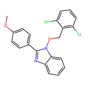 1-[(2,6-dichlorobenzyl)oxy]-2-(4-methoxyphenyl)-1H-1,3-benzimidazole structure