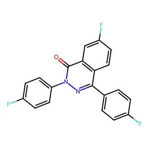 7-fluoro-2,4-bis(4-fluorophenyl)-1(2H)-phthalazinone structure